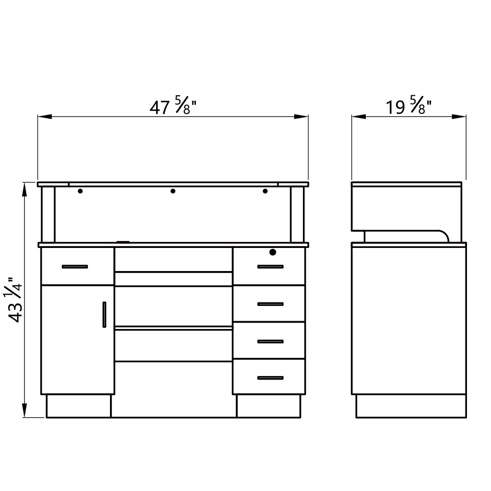 Langara LED Modern Salon Reception Desk - mcbeautyequipment.com by MC Distributors 1, Inc. | Bronx | New York