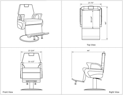 Nathan Barber Chair - mcbeautyequipment.com by MC Distributors 1, Inc. | Bronx | New York 