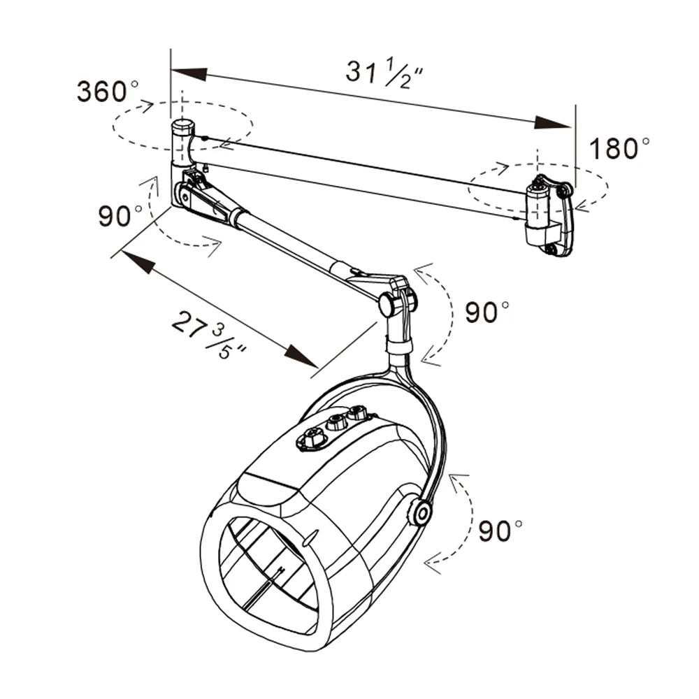 Hydra Wall Mounted Hair Dryer