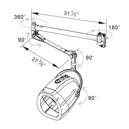 Hydra Wall Mounted Hair Dryer