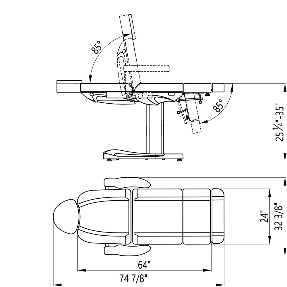 Ink Electric Esthestician Chair - mcbeautyequipment.com by MC Distributors 1, Inc. | Bronx | New York 